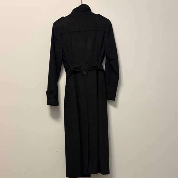 DKNY Double Breasted Long Wool Blend Coat - Picture 2 of 13